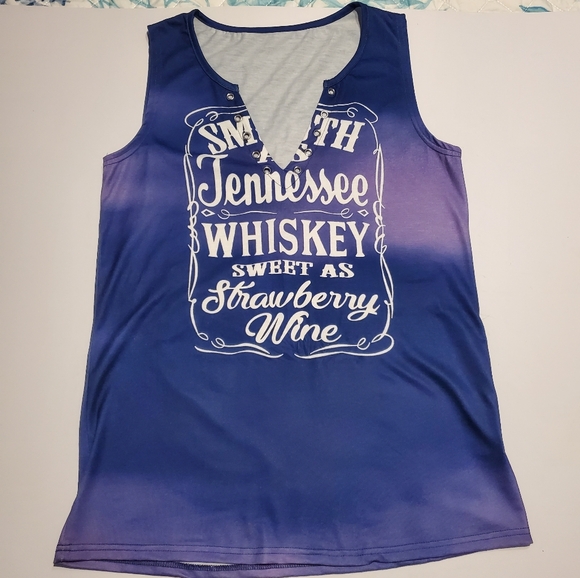 2 for $15 Women's Tennessee Whiskey Purple Tank Top Sz M Country Concert T-Shirt - Picture 6 of 9